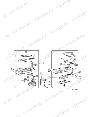 Взрыв-схема холодильника Electrolux AR4671W - Схема узла C10 Hinges